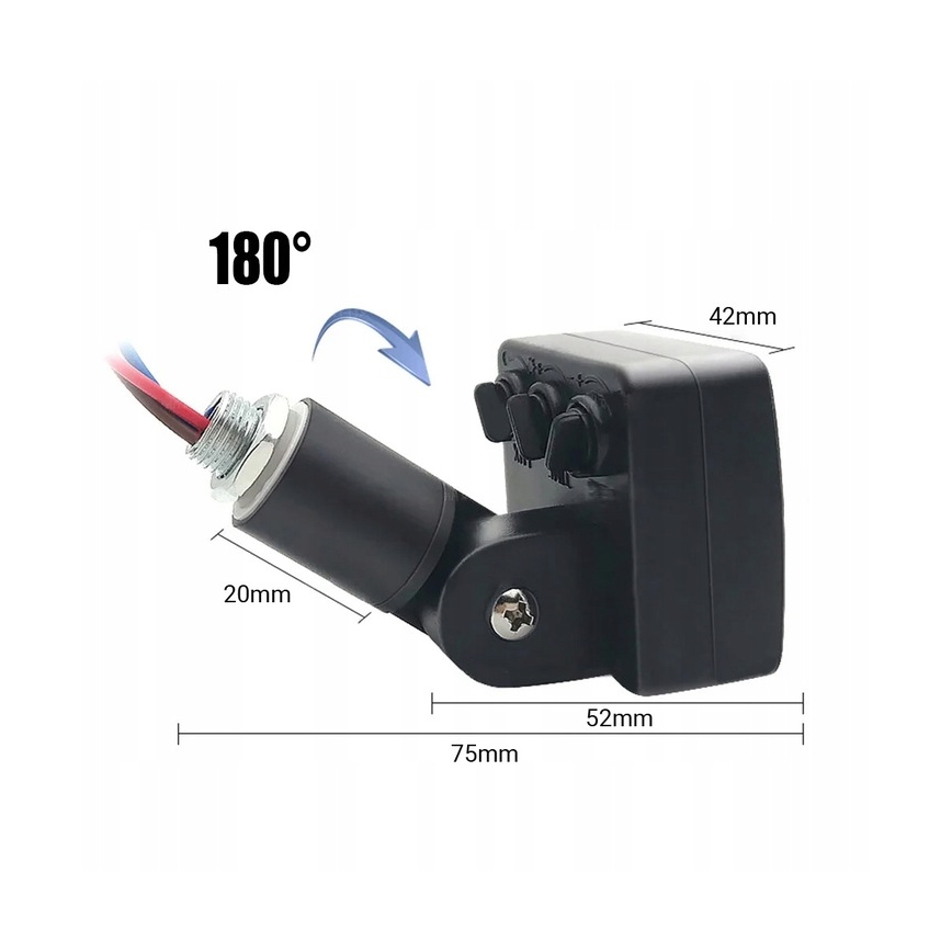 LED Utomhusstrålkastare med en sensor LED/50W/230V 4000K IP65 svart