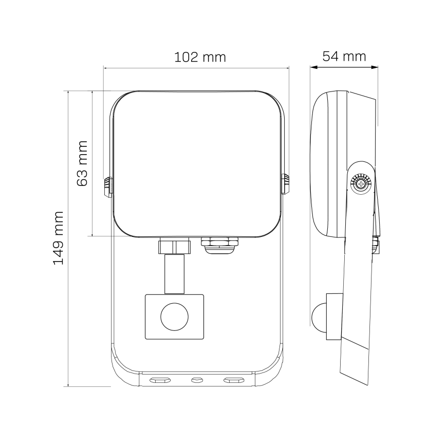 LED Utomhusstrålkastare med en sensor MILKY LED/10W/230V 4000K IP65