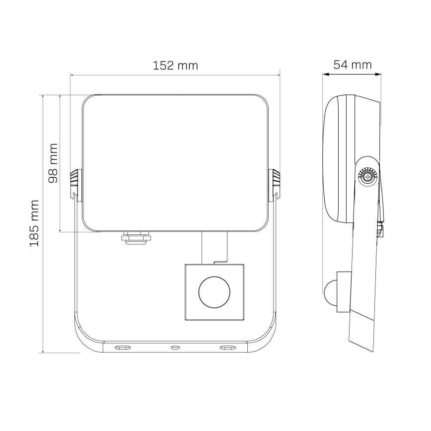 LED Utomhusstrålkastare med en sensor MILKY LED/30W/230V 4000K IP65