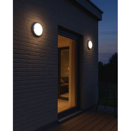 LED utomhustaklampa LED/8W/230V 4200K Ø 14 cm IP64 vit