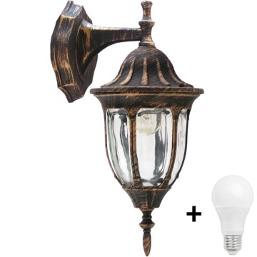 LED utomhusväggarmatur FLORENCJA 1xE27/10W/230V IP43