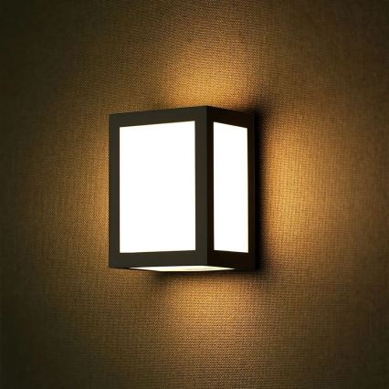 LED utomhusväggarmatur LED/12W/230V 3000K IP65 svart