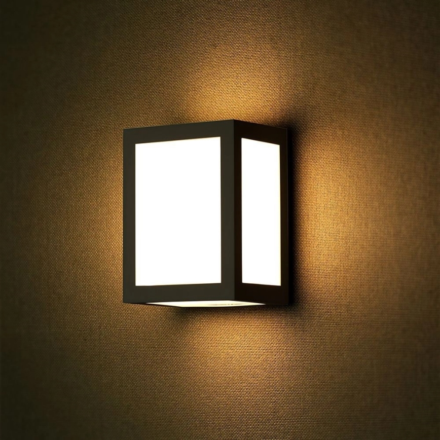 LED utomhusväggarmatur LED/12W/230V 3000K IP65 svart