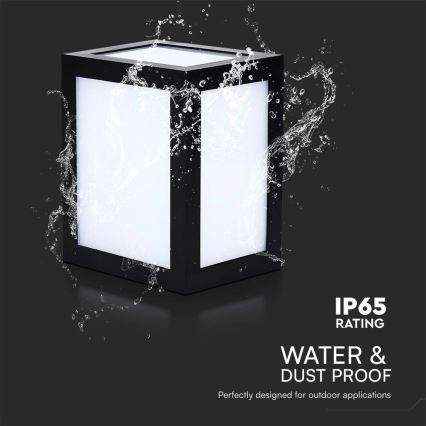 LED utomhusväggarmatur LED/12W/230V 3000K IP65 svart