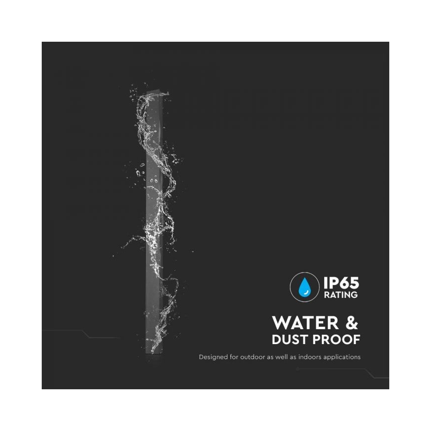 LED utomhusväggarmatur LED/16W/230V 3000K IP65 101 cm svart