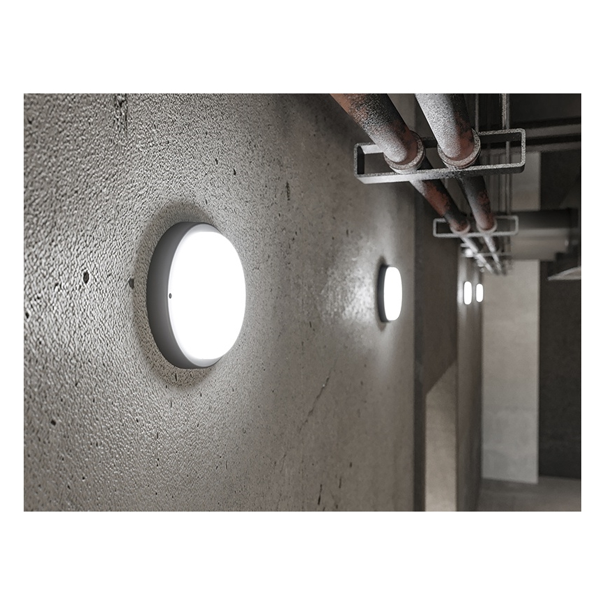 LED utomhusväggarmatur LED/9W/230V IP54 svart