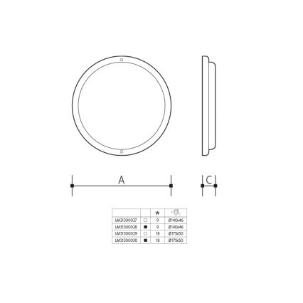 LED utomhusväggarmatur LED/9W/230V IP54 svart