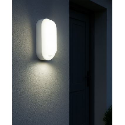 Dimmbar LED-utomhusvägglampa med rörelsesensor LED/12/15/18W/230V 3000K/4000K/6500K IP65 svart/vit