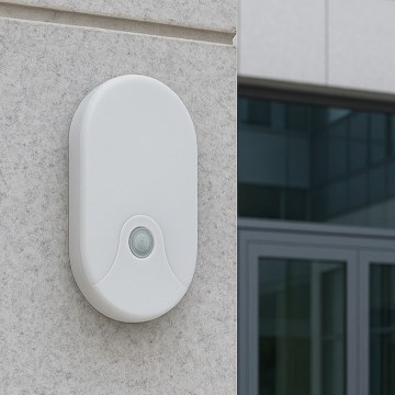 LED utomhusväggarmatur med rörelsesensor LED/18W/230V IP44 vit