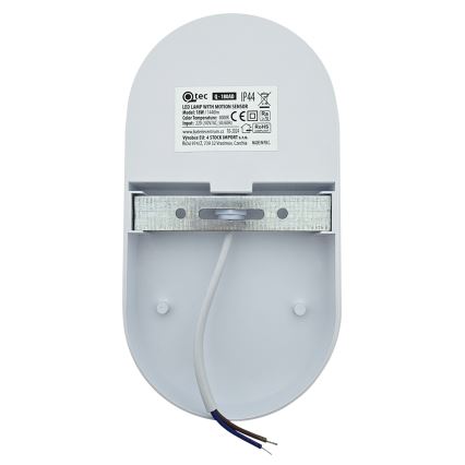 LED utomhusväggarmatur med rörelsesensor LED/18W/230V IP44 vit
