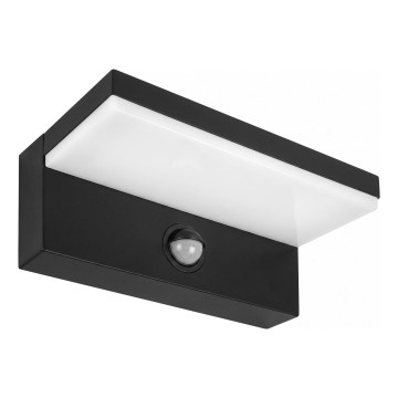 LED utomhusväggarmatur med rörelsesensor NOLA LED/12W/230V IP65 svart
