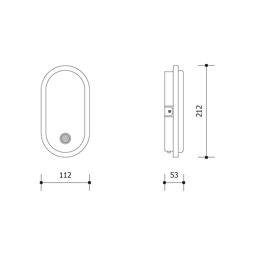 LED utomhusvägglampa med rörelse- och skymningssensor OVAL LED/10W/230V IP65 vit