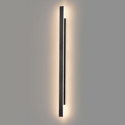 LED utomhusvägglampa WOW 20W/230V 3000/4000/6000K 120 cm IP54 svart