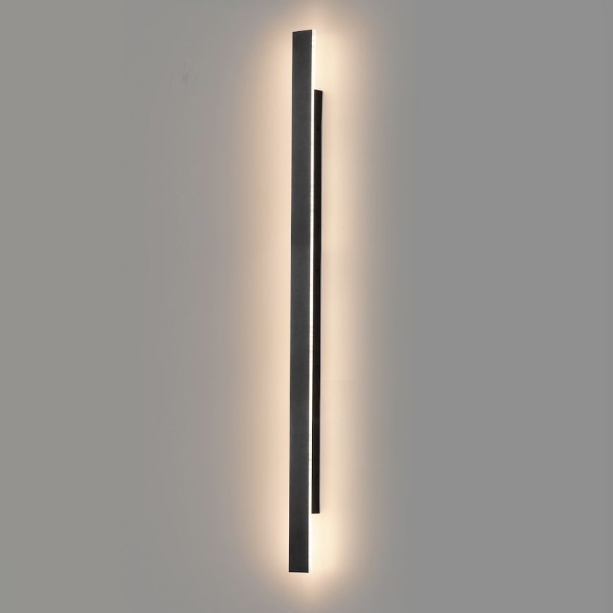 LED utomhusvägglampa WOW 20W/230V 3000/4000/6000K 120 cm IP54 svart
