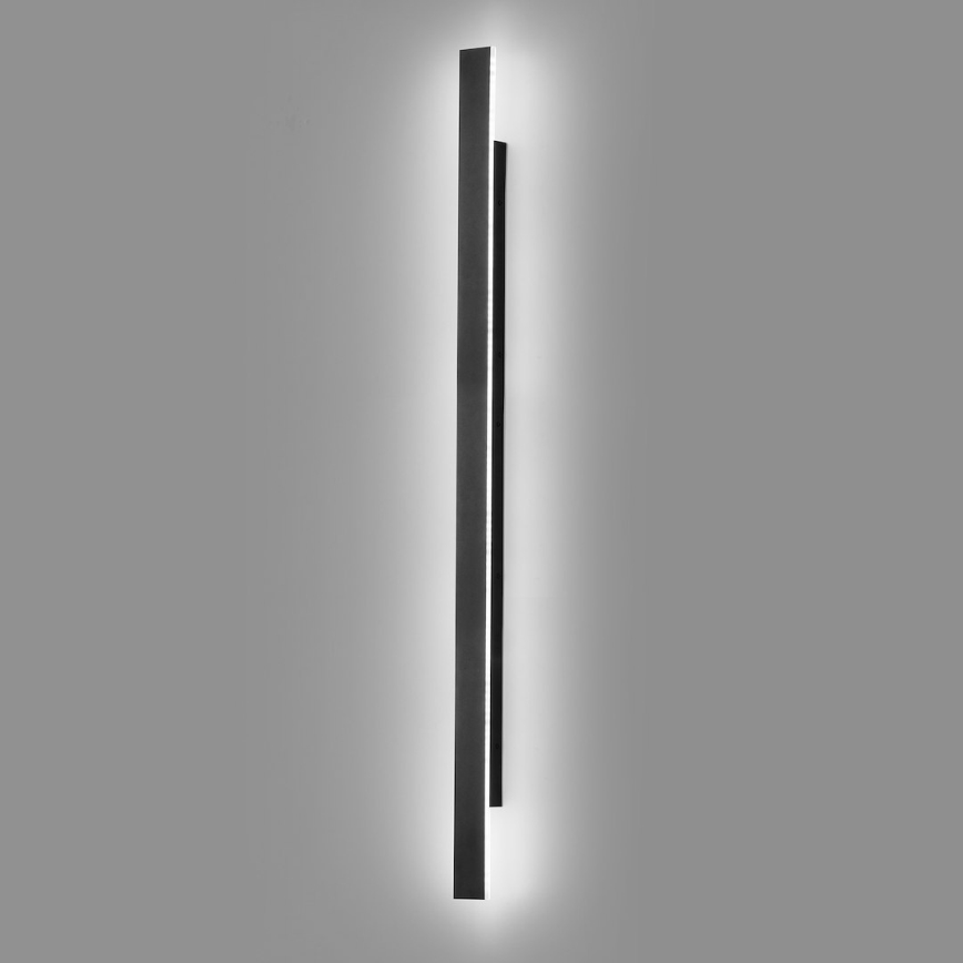 LED utomhusvägglampa WOW 20W/230V 3000/4000/6000K 120 cm IP54 svart