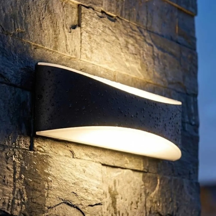LED utomhusvägglampa 10W/230V IP65 svart