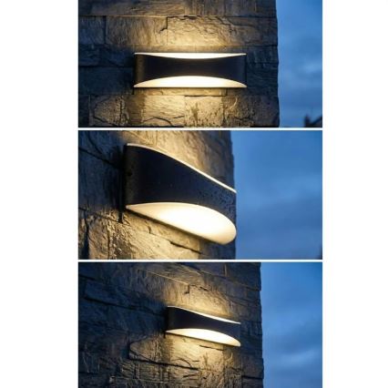 LED utomhusvägglampa 10W/230V IP65 svart