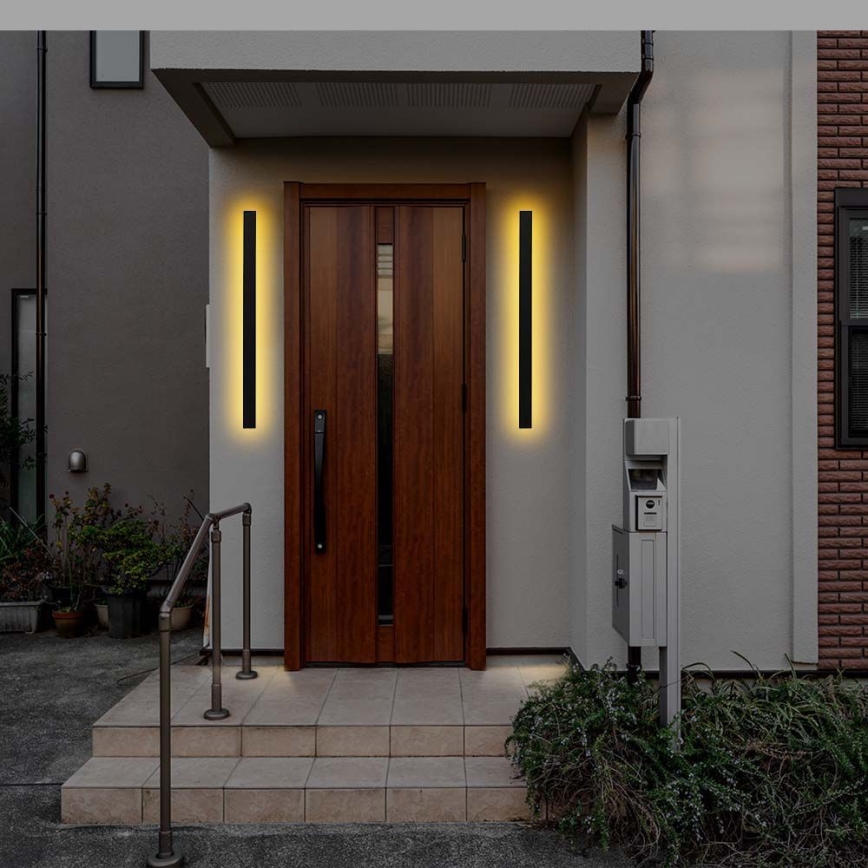 LED utomhusvägglampa 16W/230V 4000K IP65 101 cm antracit