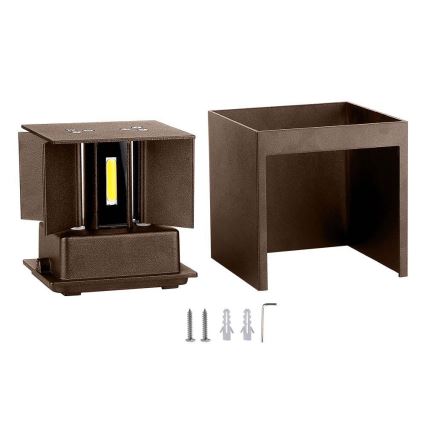 LED Utomhus Vägglampa LED/11W/230V 3000K IP65 brun
