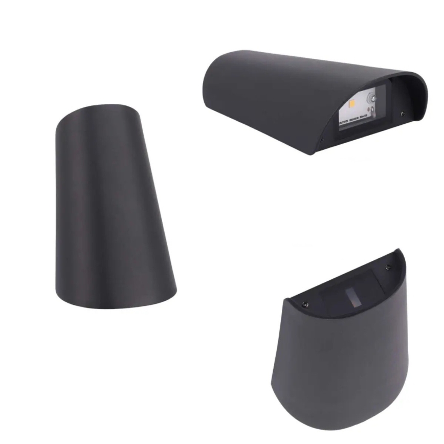 LED utomhusvägglampa LED/11W/230V IP65 svart