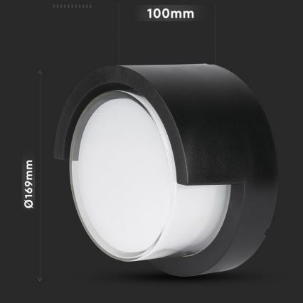 LED Utomhus Vägglampa LED/12W/230V 4000K IP65