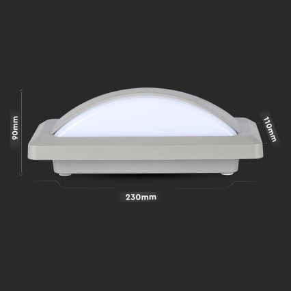 LED Utomhus Vägglampa LED/12W/230V 4000K IP65