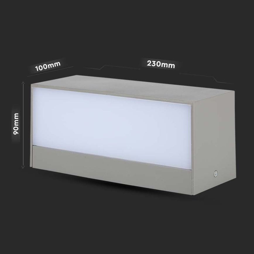 LED Utomhus Vägglampa LED/12W/230V 4000K IP65