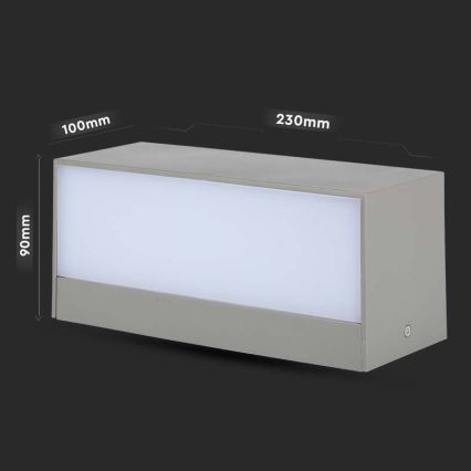 LED Utomhus Vägglampa LED/12W/230V 6400K IP65