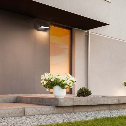 LED Utomhus Vägglampa LED/17W/230V 3000K IP65 svart