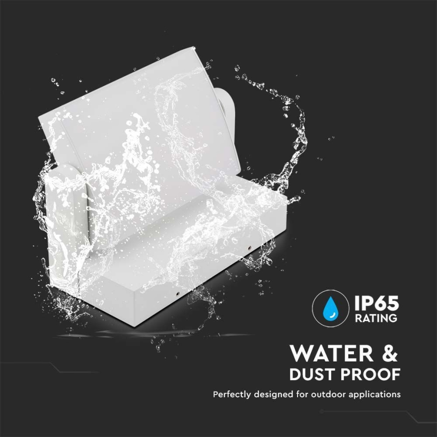 LED Utomhus Vägglampa LED/17W/230V 3000K IP65 vit