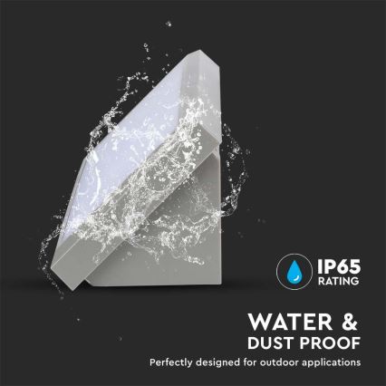 LED Utomhus Vägglampa LED/20W/230V 3000K IP65 grå