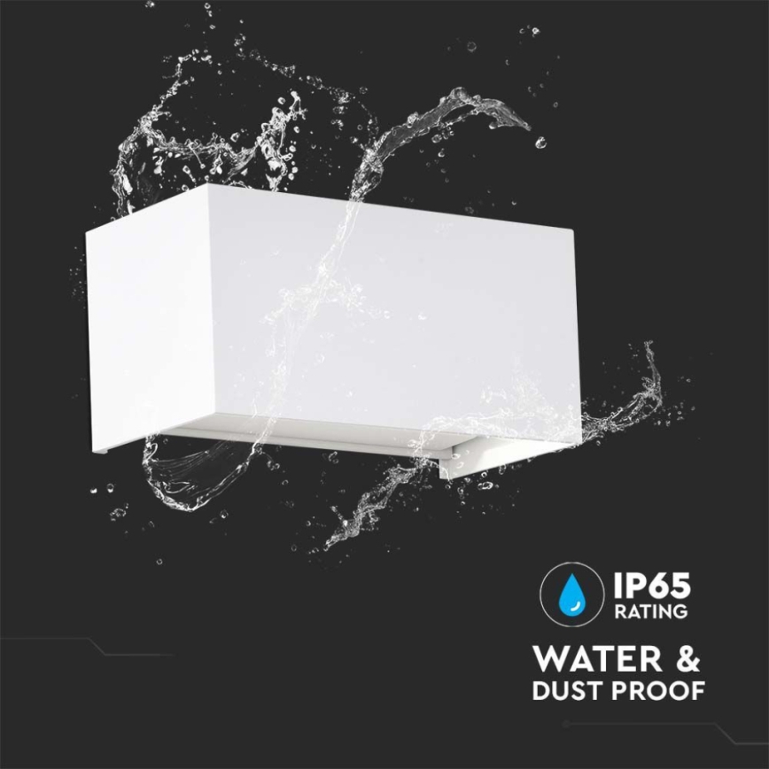 LED utomhusvägglampa LED/24W/230V 3000K IP65 vit