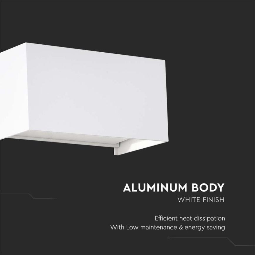 LED utomhusvägglampa LED/24W/230V 3000K IP65 vit