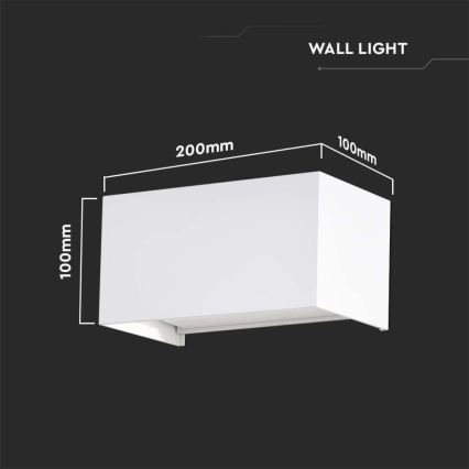 LED utomhusvägglampa LED/24W/230V 3000K IP65 vit