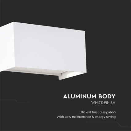 LED utomhusvägglampa LED/24W/230V 4000K IP65 vit