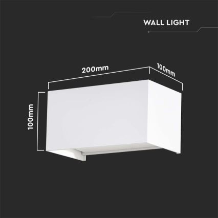 LED utomhusvägglampa LED/24W/230V 4000K IP65 vit