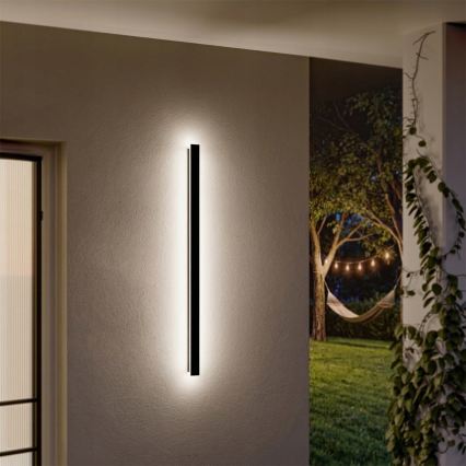 LED utomhusvägglampa LED/30W/230V 100 cm IP65 svart