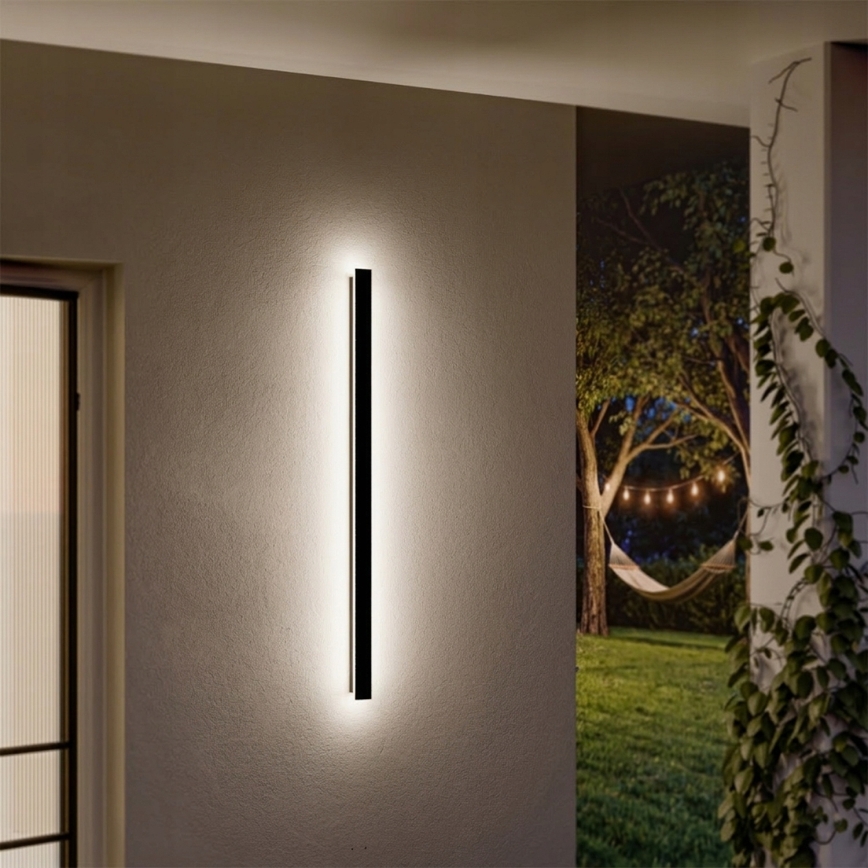 LED utomhusvägglampa LED/30W/230V 100 cm IP65 svart