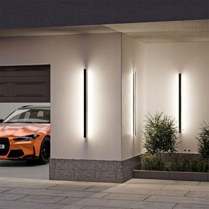 LED utomhusvägglampa LED/30W/230V 100 cm IP65 svart