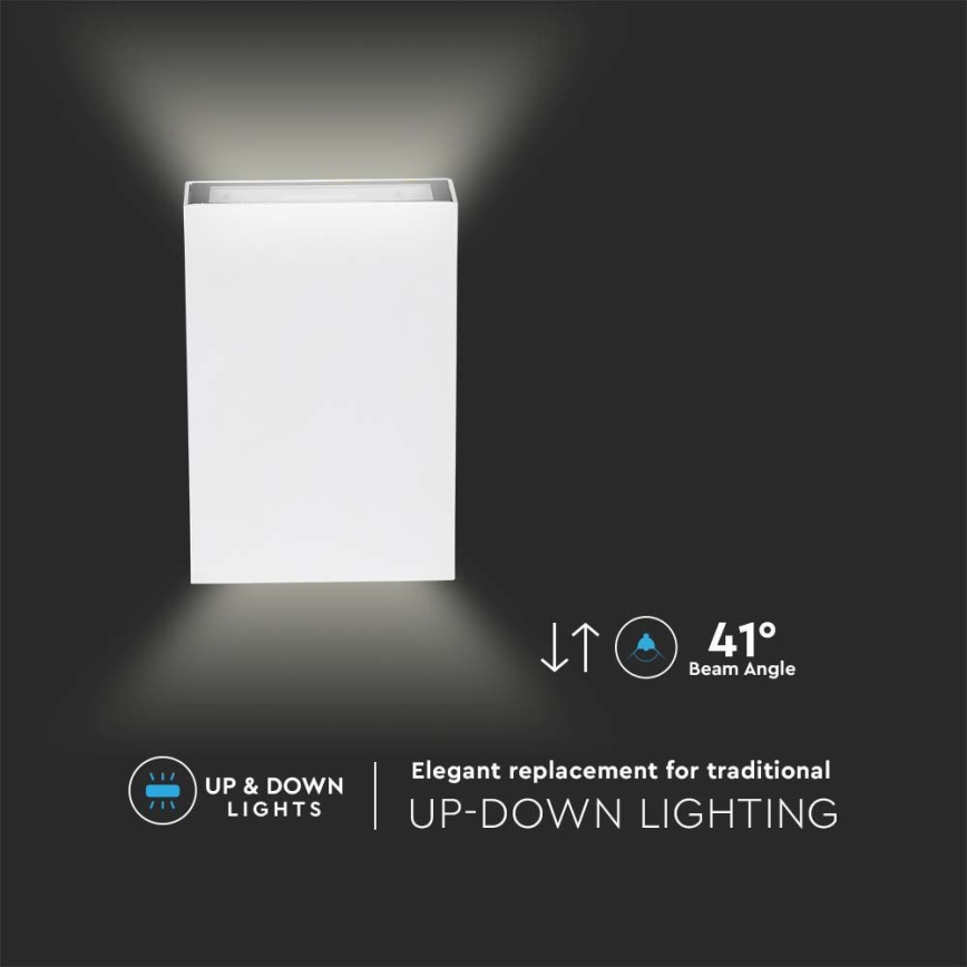 LED Utomhus Vägglampa LED/4W/230V 6400K IP65 vit