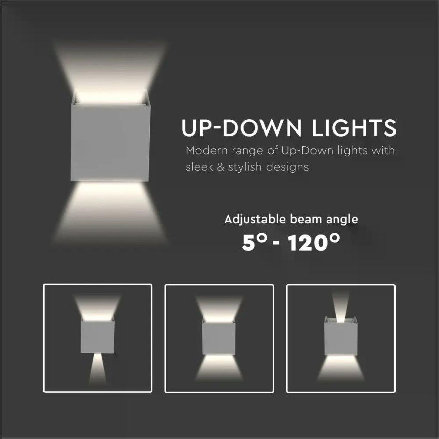 LED Utomhusvägglampa LED/5W/230V 4000K IP65 grå