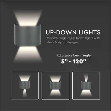 LED Utomhusvägglampa LED/6W/230V 3000K IP65 svart