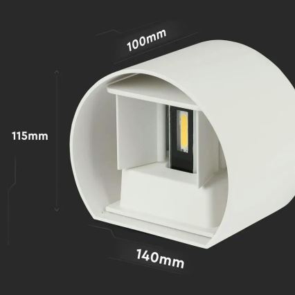 LED Utomhusvägglampa LED/6W/230V 3000K IP65 vit