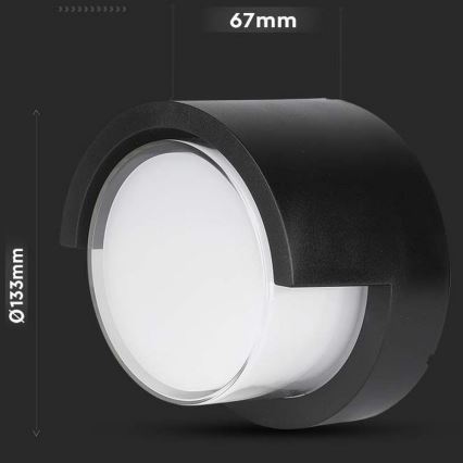 LED Utomhus Vägglampa LED/7W/230V 3000K IP65