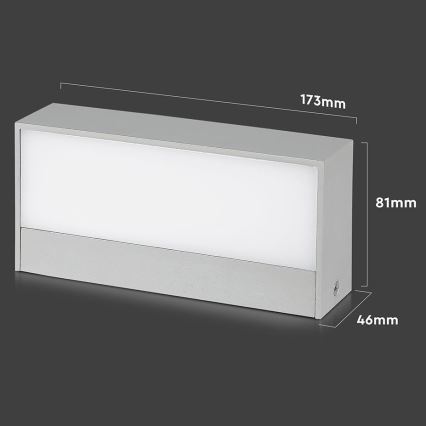LED Utomhus Vägglampa LED/9W/230V 6400K IP65