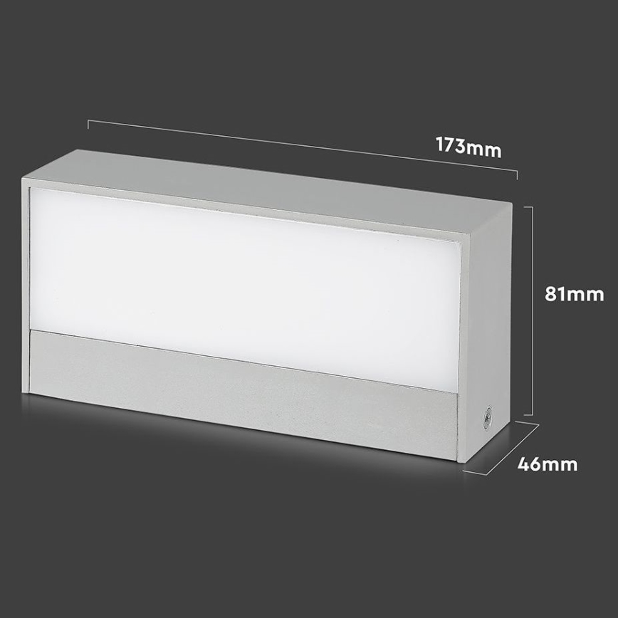 LED Utomhus Vägglampa LED/9W/230V 6400K IP65