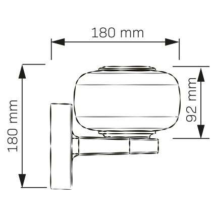LED utomhusvägglampa MALAGA LED/12W/230V IP44 svart