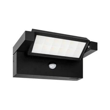 LED utomhusvägglampa med rörelse- och skymningssensor LED/20W/230V 3000/4000/6500K IP54 svart