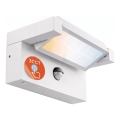LED utomhusvägglampa med rörelse- och skymningssensor LED/25W/230V 3000/4000/6500K IP54 vit