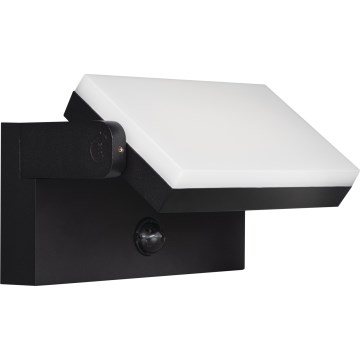 LED utomhusvägglampa med rörelse- och skymningssensor XERTO LED/20W/230V 3000/4000/6500K IP44 svart